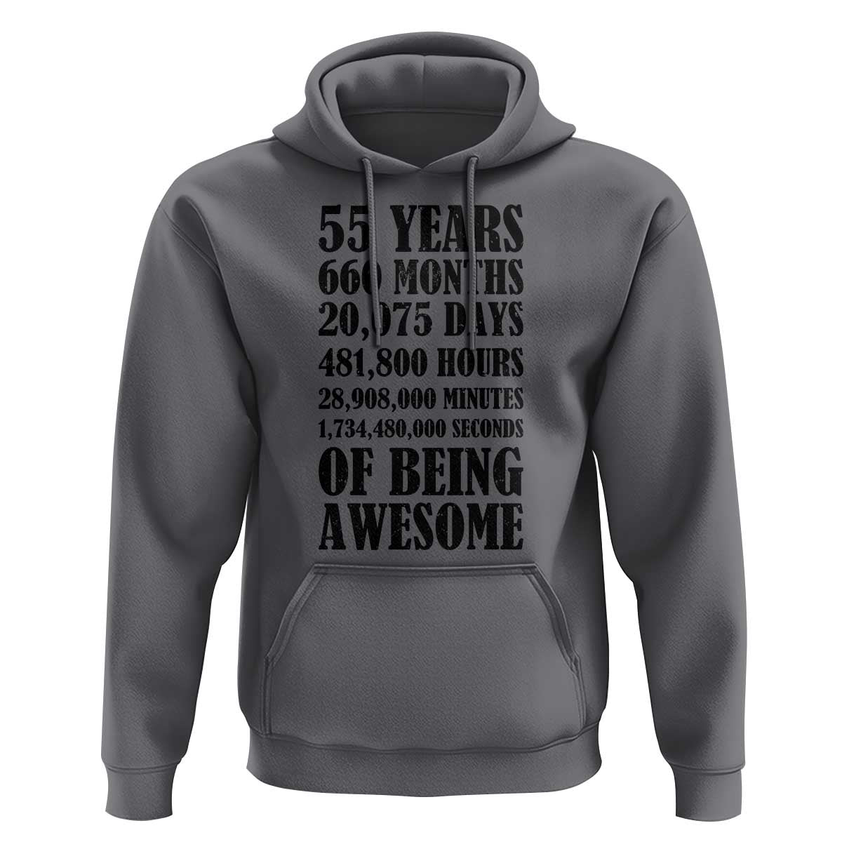 55th Milestone Birthday Hoodie 55 Years Of Being Awesome Graphic