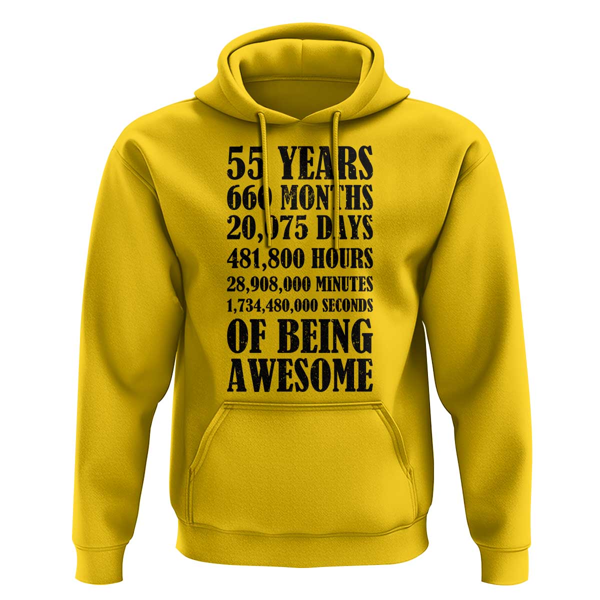 55th Milestone Birthday Hoodie 55 Years Of Being Awesome Graphic