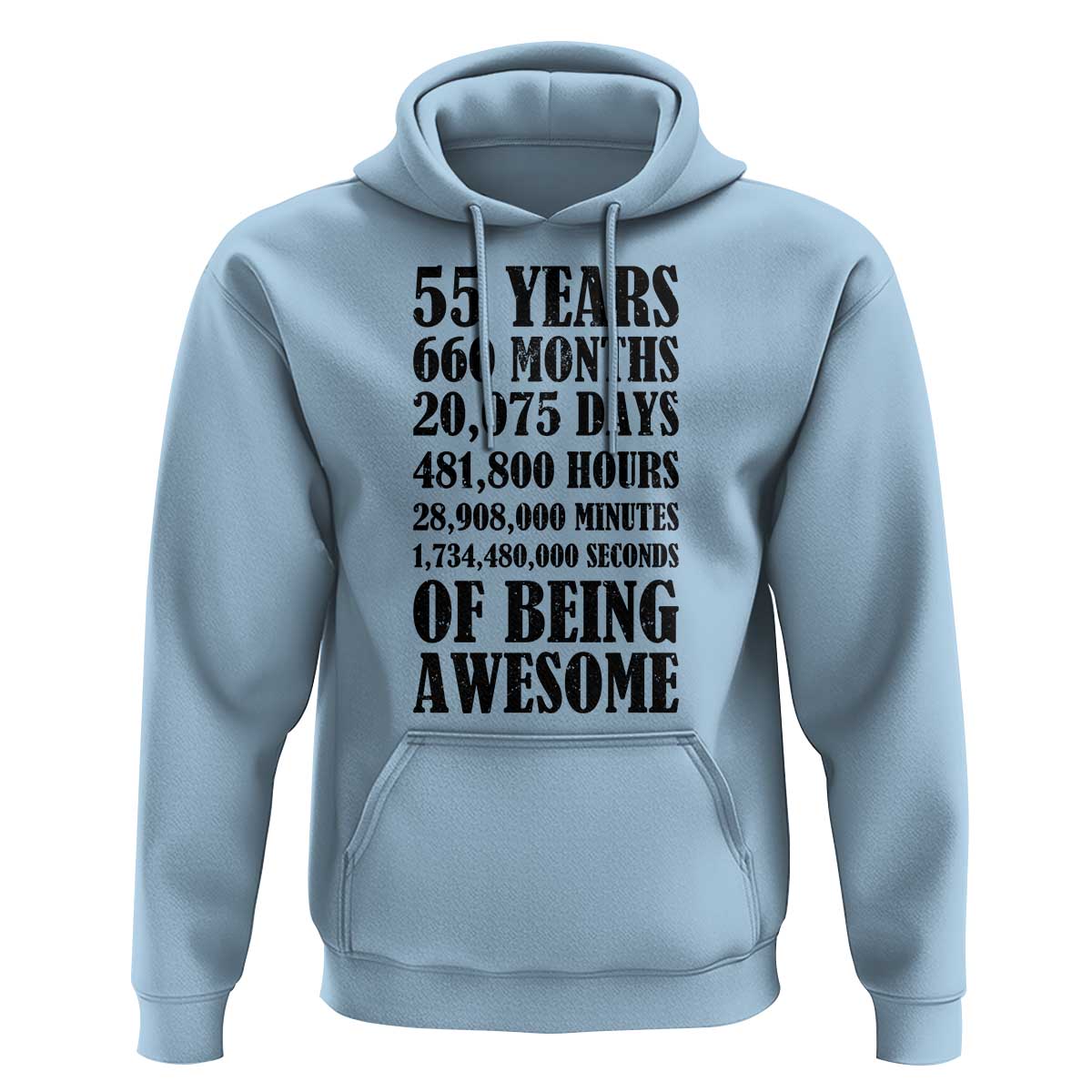 55th Milestone Birthday Hoodie 55 Years Of Being Awesome Graphic