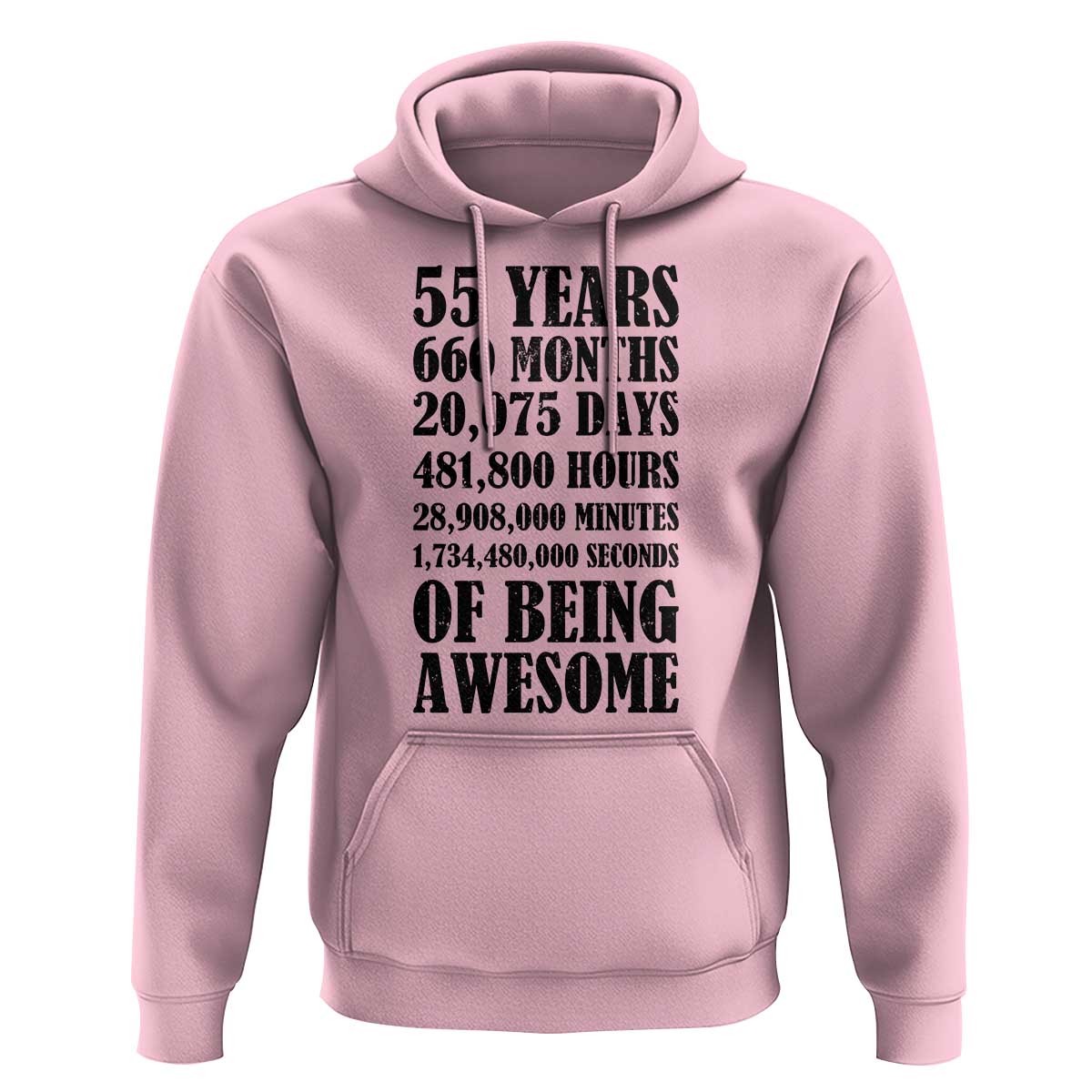 55th Milestone Birthday Hoodie 55 Years Of Being Awesome Graphic