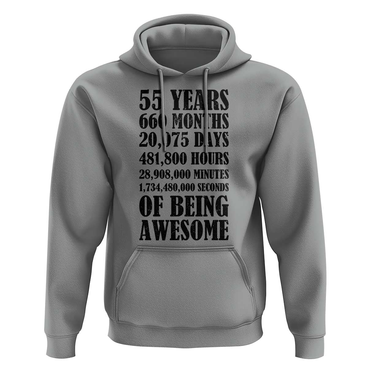 55th Milestone Birthday Hoodie 55 Years Of Being Awesome Graphic