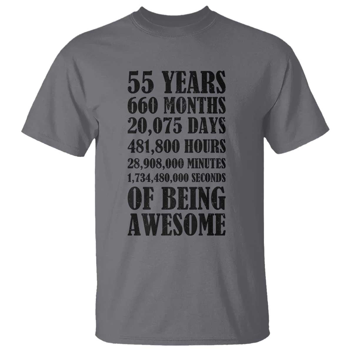 55th Milestone Birthday T Shirt 55 Years Of Being Awesome Graphic