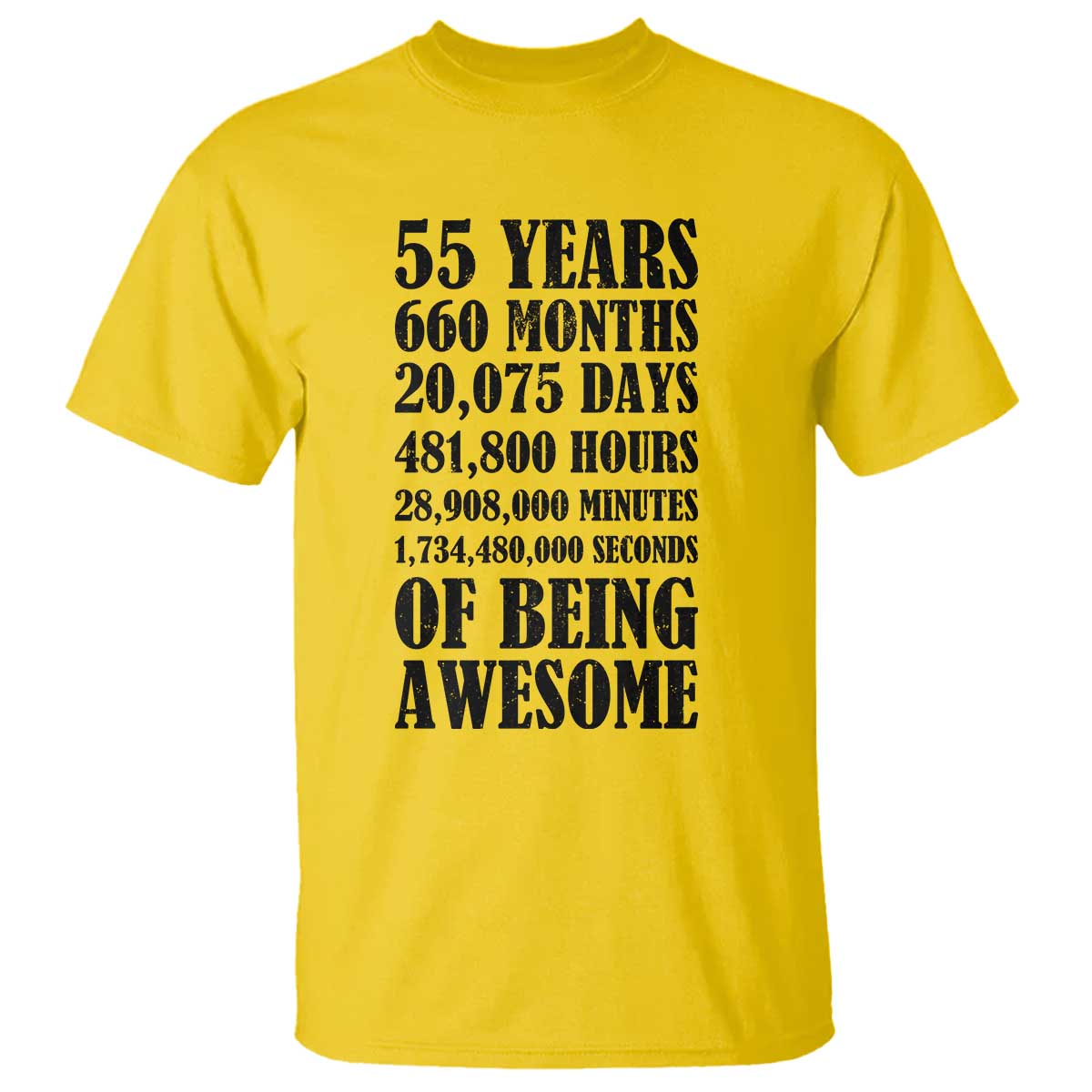 55th Milestone Birthday T Shirt 55 Years Of Being Awesome Graphic