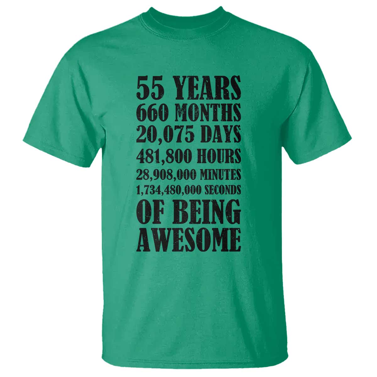 55th Milestone Birthday T Shirt 55 Years Of Being Awesome Graphic