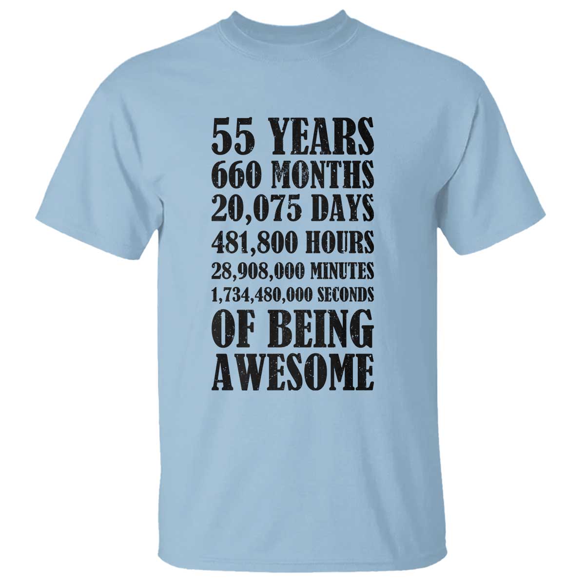 55th Milestone Birthday T Shirt 55 Years Of Being Awesome Graphic