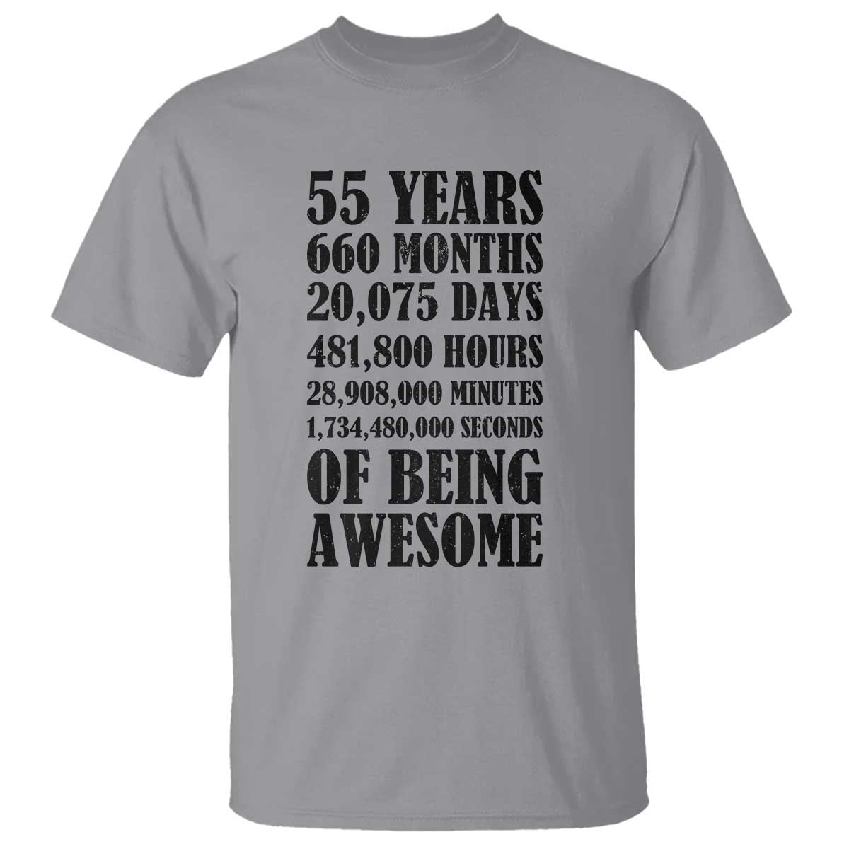 55th Milestone Birthday T Shirt 55 Years Of Being Awesome Graphic