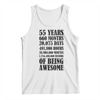 55th Milestone Birthday Tank Top 55 Years Of Being Awesome Graphic