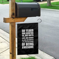 50 Years Of Being Awesome Garden Flag 50th Birthday Gift Idea
