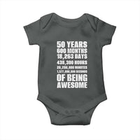 50 Years Of Being Awesome Baby Onesie 50th Birthday Gift Idea