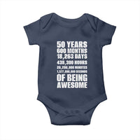 50 Years Of Being Awesome Baby Onesie 50th Birthday Gift Idea