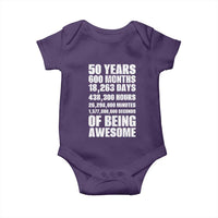 50 Years Of Being Awesome Baby Onesie 50th Birthday Gift Idea