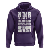 50 Years Of Being Awesome Hoodie 50th Birthday Gift Idea