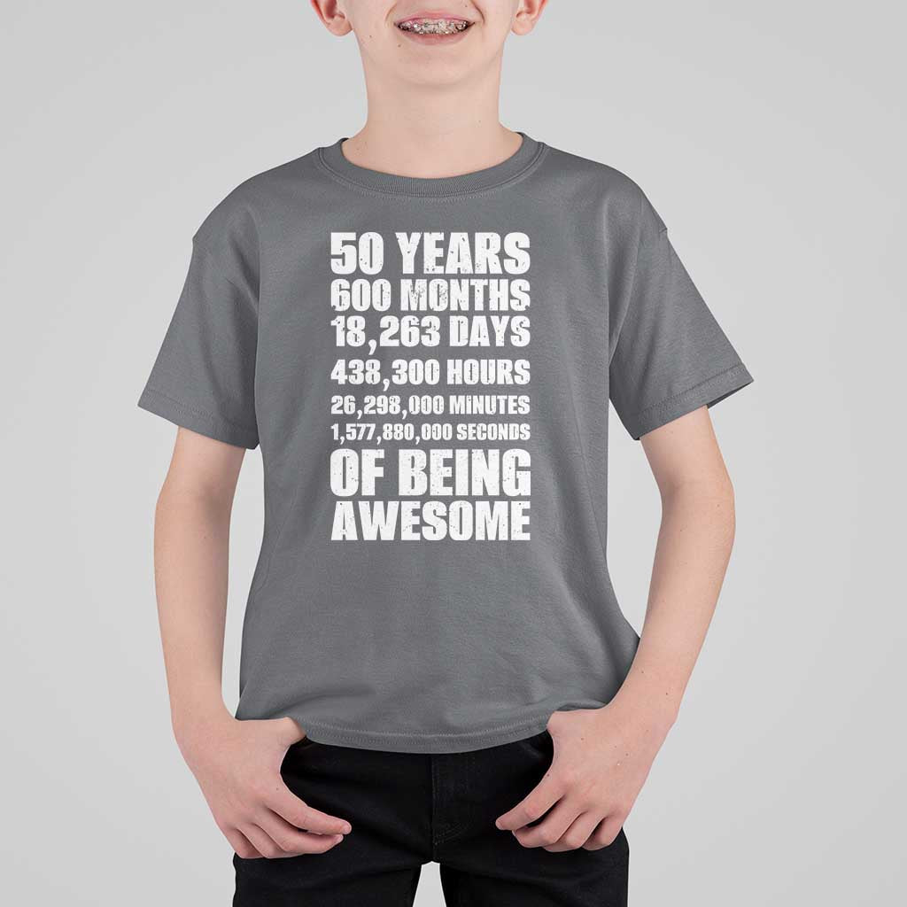 50 Years Of Being Awesome T Shirt For Kid 50th Birthday Gift Idea