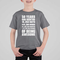 50 Years Of Being Awesome T Shirt For Kid 50th Birthday Gift Idea