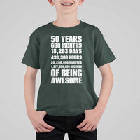 50 Years Of Being Awesome T Shirt For Kid 50th Birthday Gift Idea