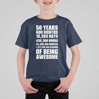50 Years Of Being Awesome T Shirt For Kid 50th Birthday Gift Idea