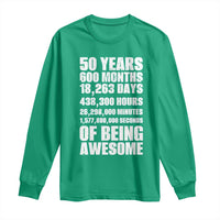 50 Years Of Being Awesome Long Sleeve Shirt 50th Birthday Gift Idea