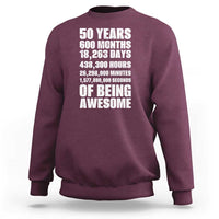 50 Years Of Being Awesome Sweatshirt 50th Birthday Gift Idea