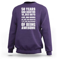 50 Years Of Being Awesome Sweatshirt 50th Birthday Gift Idea