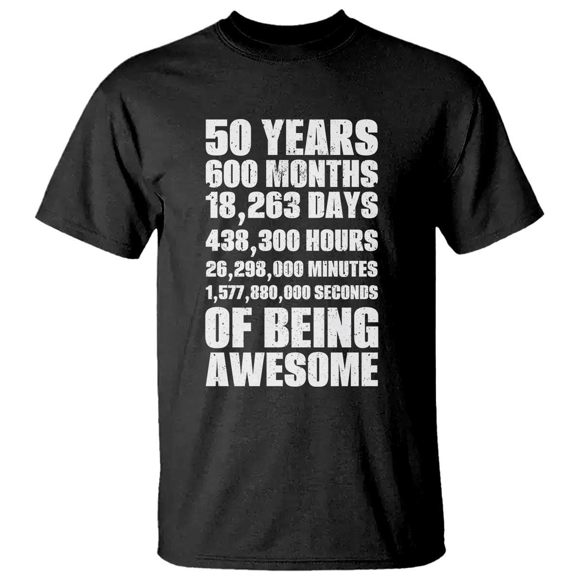 50 Years Of Being Awesome T Shirt 50th Birthday Gift Idea