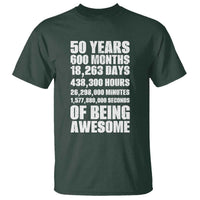 50 Years Of Being Awesome T Shirt 50th Birthday Gift Idea
