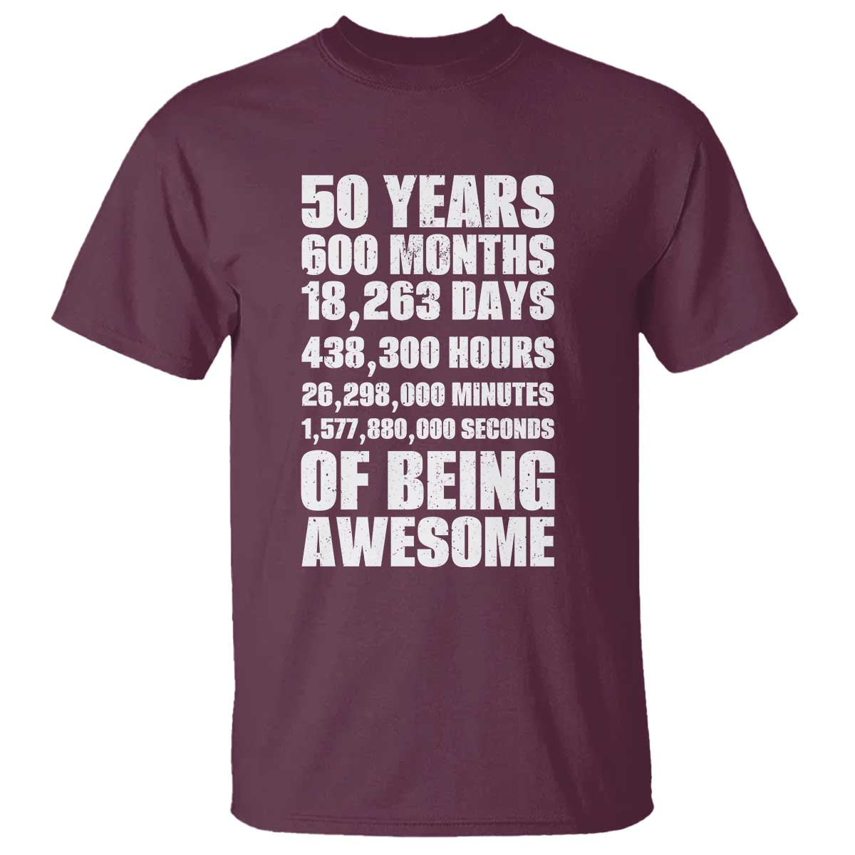 50 Years Of Being Awesome T Shirt 50th Birthday Gift Idea