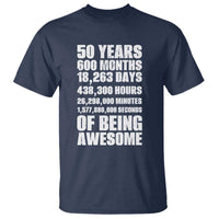 50 Years Of Being Awesome T Shirt 50th Birthday Gift Idea