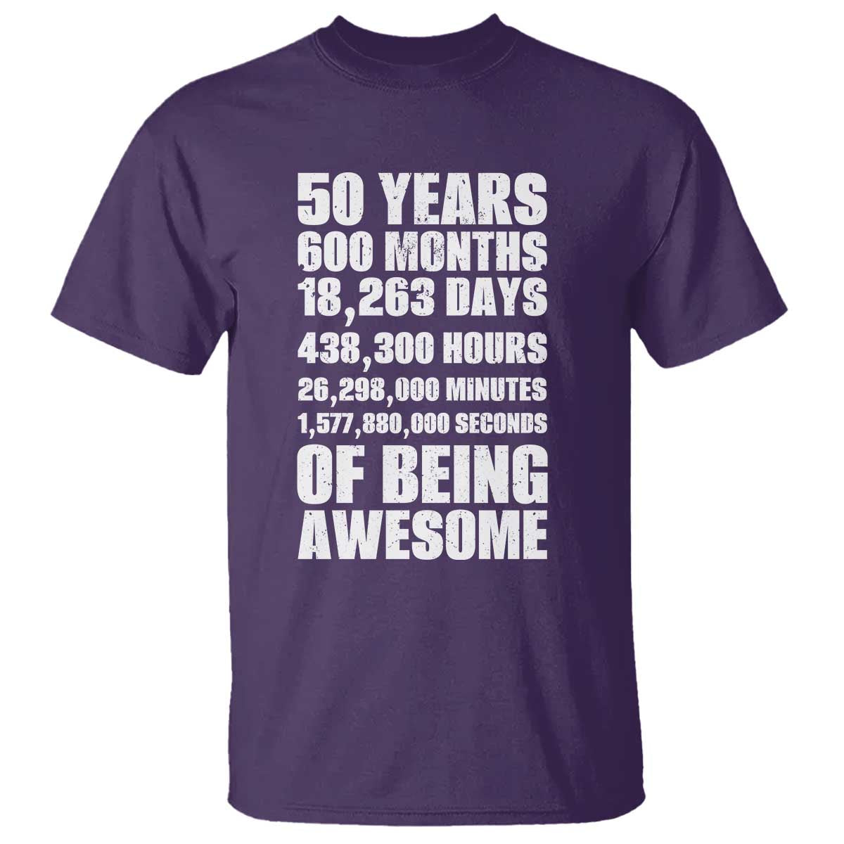 50 Years Of Being Awesome T Shirt 50th Birthday Gift Idea