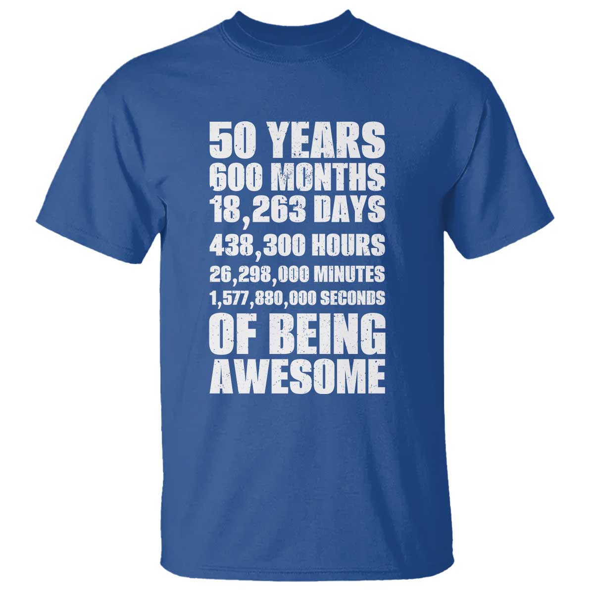 50 Years Of Being Awesome T Shirt 50th Birthday Gift Idea