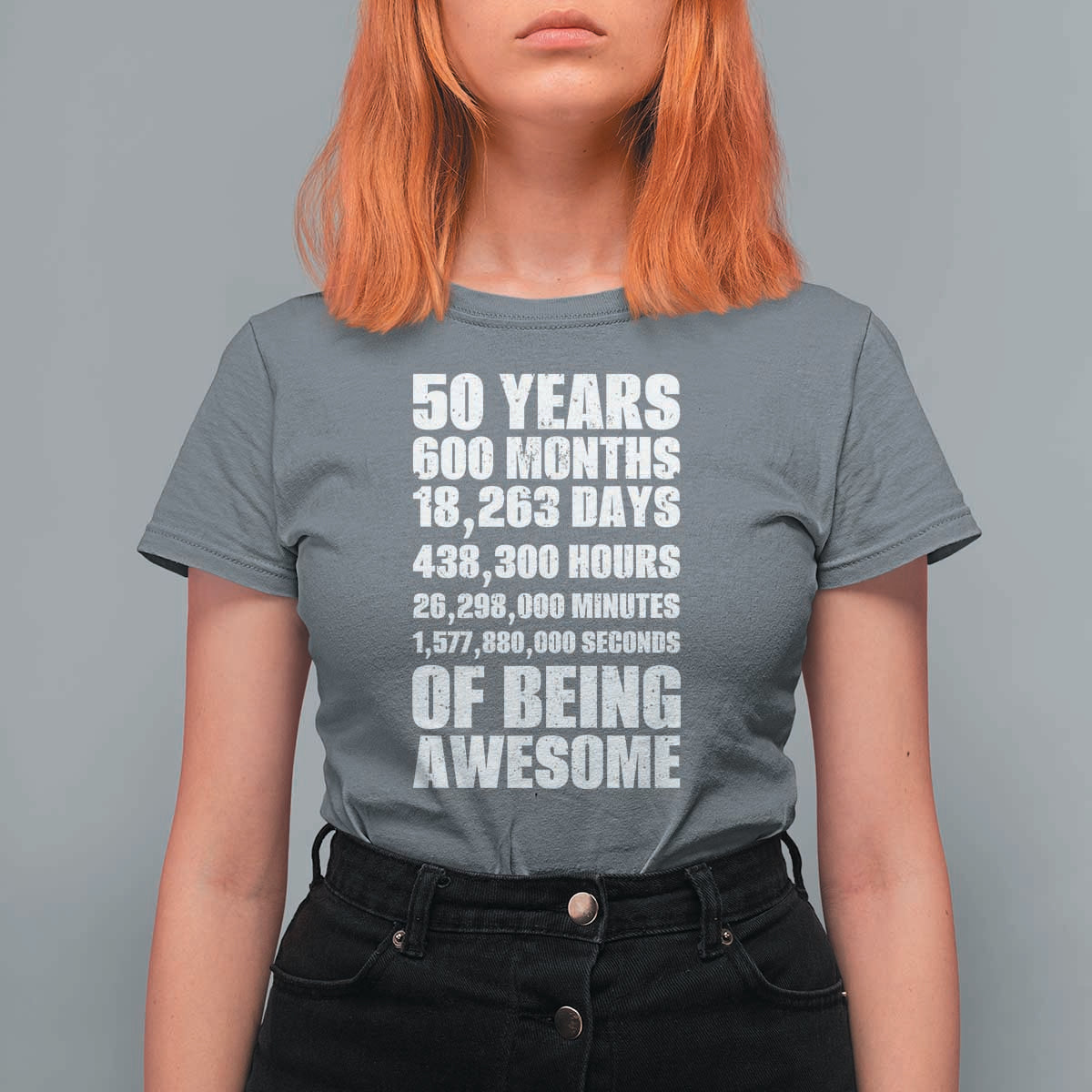 50 Years Of Being Awesome T Shirt For Women 50th Birthday Gift Idea