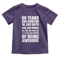 50 Years Of Being Awesome Toddler T Shirt 50th Birthday Gift Idea