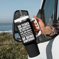 50 Years Of Being Awesome Tumbler With Handle 50th Birthday Gift Idea