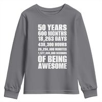 50 Years Of Being Awesome Youth Sweatshirt 50th Birthday Gift Idea