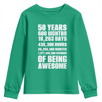 50 Years Of Being Awesome Youth Sweatshirt 50th Birthday Gift Idea