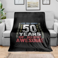 Vintage 50 Years Of Being Awesome Throw Blanket 50th Birthday Legend Gift Idea