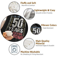 Vintage 50 Years Of Being Awesome Throw Blanket 50th Birthday Legend Gift Idea