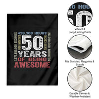 Vintage 50 Years Of Being Awesome Garden Flag 50th Birthday Legend Gift Idea