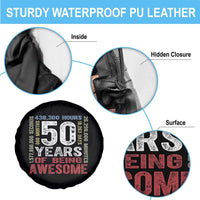 Vintage 50 Years Of Being Awesome Spare Tire Cover 50th Birthday Legend Gift Idea