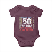 Vintage 50 Years Of Being Awesome Baby Onesie 50th Birthday Legend Gift Idea