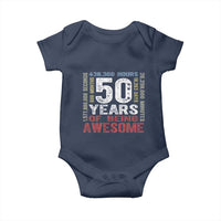 Vintage 50 Years Of Being Awesome Baby Onesie 50th Birthday Legend Gift Idea