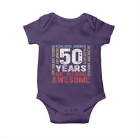 Vintage 50 Years Of Being Awesome Baby Onesie 50th Birthday Legend Gift Idea
