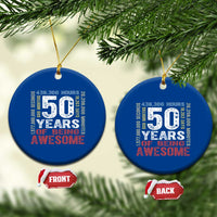 Vintage 50 Years Of Being Awesome Ceramic Ornament 50th Birthday Legend Gift Idea