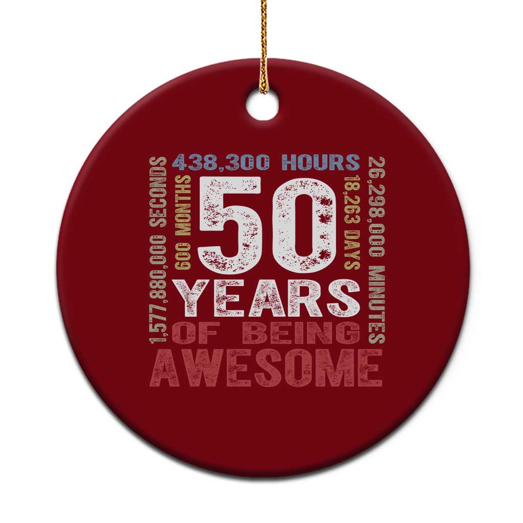 Vintage 50 Years Of Being Awesome Ceramic Ornament 50th Birthday Legend Gift Idea