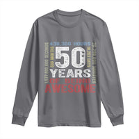 Vintage 50 Years Of Being Awesome Long Sleeve Shirt 50th Birthday Legend Gift Idea