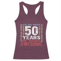 Vintage 50 Years Of Being Awesome Racerback Tank Top 50th Birthday Legend Gift Idea