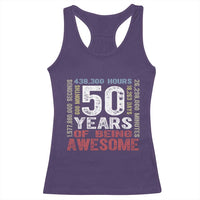 Vintage 50 Years Of Being Awesome Racerback Tank Top 50th Birthday Legend Gift Idea