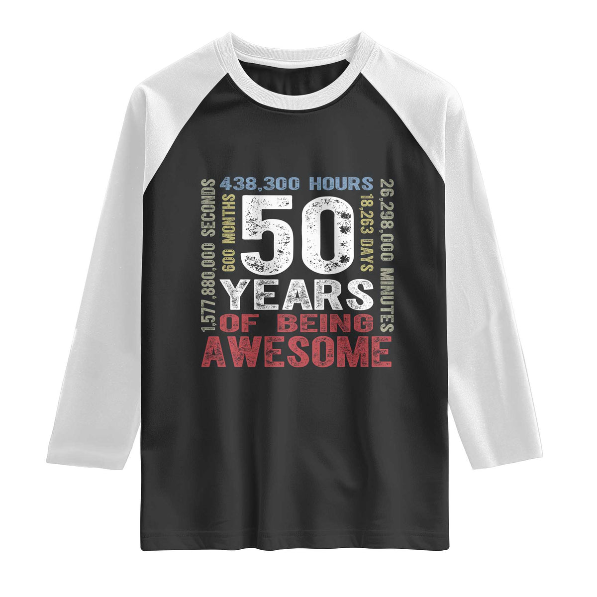 Vintage 50 Years Of Being Awesome Raglan Shirt 50th Birthday Legend Gift Idea