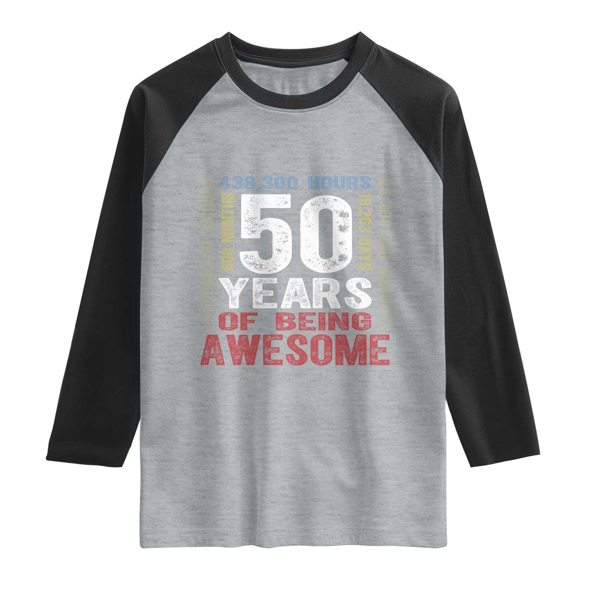 Vintage 50 Years Of Being Awesome Raglan Shirt 50th Birthday Legend Gift Idea