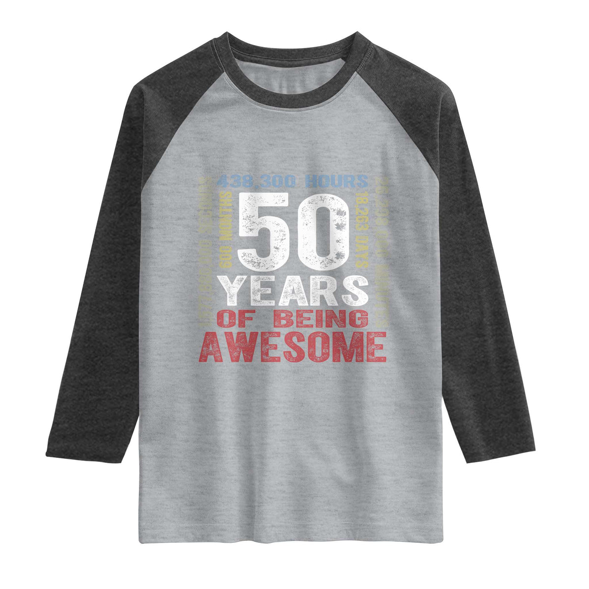 Vintage 50 Years Of Being Awesome Raglan Shirt 50th Birthday Legend Gift Idea