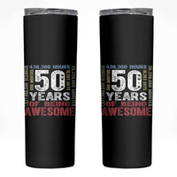 Vintage 50 Years Of Being Awesome Skinny Tumbler 50th Birthday Legend Gift Idea